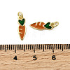 Brass Enamel Charms KK-K302-01G-3