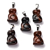 Natural Mahogany Obsidian Pendants G-B127-08P-06-1