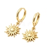 Sun Brass Hoop Earrings EJEW-H180-30A-G-4