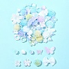Rainbow Iridescent Plating Acrylic Beads OACR-FS0001-99B-7