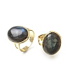 Adjustable Brass Cuff Open Rings for Women GG-CBA7610-09G-4