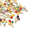 40Pcs 8 Colors Alloy Enamel Pendants ENAM-CJ0002-37-6