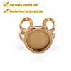 201 Stainless Steel Cuff Ring Findings STAS-S080-040B-G-2