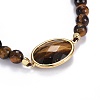 Natural Tiger Eye Braided Bead Bracelets BJEW-JB04210-03-2