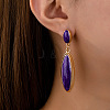 Alloy Enamel Dangle Stud Earrings FS-WG80632-03-2