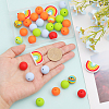 CHGCRAFT 9 Style Food Grade Eco-Friendly Silicone Beads SIL-CA0001-33-3