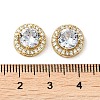 Brass Micro Pave Cubic Zirconia Beads KK-Q793-19G-3