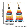 Bohemian Style Handmade Beaded Tassel Dangle Earrings GE5173-4