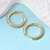 Brass Micro Pave Cubic Zirconia Huggie Hoop Earrings EJEW-K083-36G-B-4