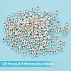 BENECREAT 220Pcs 925 Sterling Silver Beads STER-BC0001-60-3