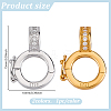 2Pcs 2 Colors 925 Sterling Silver Micro Pave Clear Cubic Zirconia Twister Clasps STER-DR0001-10-2