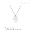 Stylish Stainless Steel Flat Round Horse Pendant Carousel Necklaces for Women Daily Wear XI3646-2