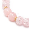 Synthetic Crackle Quartz & Natural Yellow Jade Beaded Stretch Bracelet BJEW-JB08527-01-6