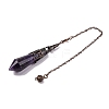 Natural Amethyst Pointed Dowsing Pendulum Big Pendants G-H285-06R-A04-4