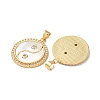 Brass Micro Pave Cubic Zirconia Pendants KK-B083-11G-2