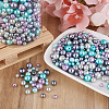Cheriswelry 12 Strands 12 Styles Baking Painted Pearlized Glass Pearl Round Bead Strands HY-CW0001-03A-16