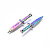 Rainbow Color Alloy Pendants X-PALLOY-N156-210-3