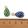 Brass Enamel Pendants KK-E112-16G-4