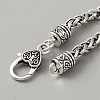 Alloy Wheat Chain Bracelet with Heart Clasp for Women BJEW-WH0011-26AS-2
