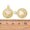 Brass Micro Pave Clear Cubic Zirconia Pendants KK-CBADE12-02D-G-3
