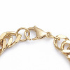 Men's 304 Stainless Steel Diamond Cut Cuban Link Chain Bracelets BJEW-L673-002C-G-3