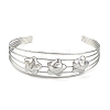 Non-Tarnish 304 Stainless Steel Hollow Open Cuff Bangles BJEW-Q348-03P-04-2