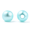 Spray Painted ABS Plastic Imitation Pearl Beads OACR-T015-05A-08-1