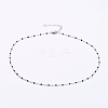 Stainless Steel Enamel Cable Chains Necklaces NJEW-JN02730-01-1