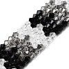 Transparent Gradient Color Glass Beads Strands GLAA-F131-01B-05-2