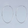 925 Sterling Silver Large Hoop Earrings EJEW-BB57207-A-2
