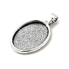 Vintage Tibetan Style Alloy Pendant Cabochon Settings X-TIBEP-O006-04AS-2