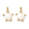 Real 18K Gold Plated Brass Micro Pave Clear Cubic Zirconia Pendants X-KK-D004-05G-D-2