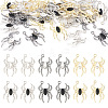  24Pcs 6 Color Glass Spider Pendant FIND-TA0003-07-1