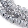 Spray Painted Glass Beads Strands GLAA-A038-B-49-3