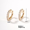 Heart-shaped Diamond Inlaid Hoop Earrings XW0736-2-1