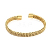 304 Stainless Steel Wire Mesh Cuff Bangles for Women LS-BJEW-D022-01A-G-1