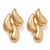 Ion Plating(IP) 304 Stainless Steel Teardrop Stud Earrings EJEW-G414-01G-1