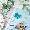 120Pcs 4 Styles Iron Brooch Findings IFIN-SP0001-34-3