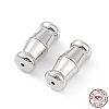 Anti-Tarnish Rhodium Plated 925 Sterling Silver Screw Clasps STER-K173-10P-1