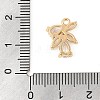 Brass Micro Pave Clear Cubic Zirconia Charms KK-R219-31G-3