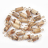 Electroplate Natural Picture Jasper Links connectors G-S344-01F-1