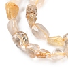 Natural Gold Rutilated Quartz Beads Strands G-P497-01C-33-4