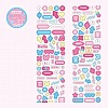 PET Plastic Stickers LS-DIY-H168-01A-1