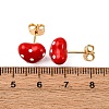Brass Micro Pave Cubic Zirconia Stud Earrings LS-EJEW-D328-01G-03-5
