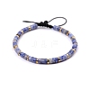 Natural Blue Spot Jasper Braided Bead Bracelets for Women PW-WG20352-15-1