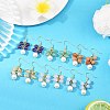 6 Pairs Natural Gemstone Dangle Earrings EJEW-JE06622-1
