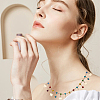 Brass Butterfly & Rhinestone Diamond Charms Bracelet Bib Necklace DIY Making Kit DIY-WR0004-17-6