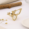 1Pc Brass Rhinestone Cuff Rings RJEW-LP0002-82-3