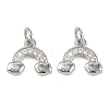 Brass Micro Pave Cubic Zirconia Pendants KK-L231-01P-01-1