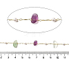 Handmade Natural Fluorite Chip Beaded Chains CHC-F020-02G-01-2